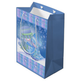 Sacola Para Presentes Média Alegre Natal Inverno Blues