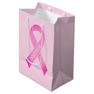 Sacola Para Presentes Média Alerta de friso rosa para o cancer de friso guerre