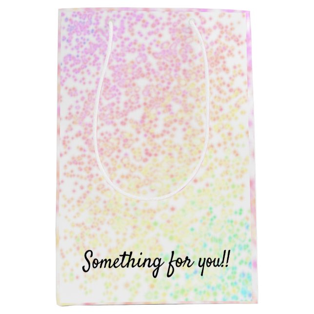 Sacola Para Presentes Média Algo para o seu saco de presentes (Frente)