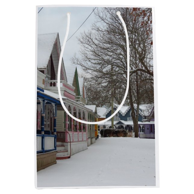 Sacola Para Presentes Média Algodão de inverno - Vinha de Martha (Frente)