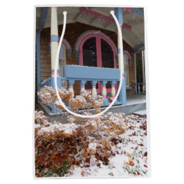 Sacola Para Presentes Média Algodão Vitoriano em Neve - Vinha de Martha