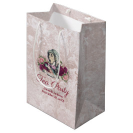 Sacola Para Presentes Média Alice no País das Maravilhas, Festa do Chá do Chap