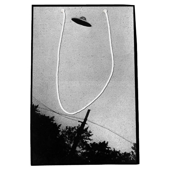 Sacola Para Presentes Média Alienígena de OVNInaves espaciais extraterrestres  (Frente)