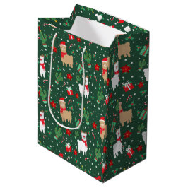 Sacola Para Presentes Média Alpaca de Natal bonito