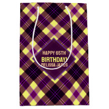 Amarelo Roxo Marrom Moderno Xadrez Escocês Persona