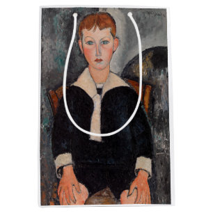 Sacola Para Presentes Média Amedeo Modigliani - Menino de um Terno de Marinhei