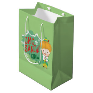 Sacola Para Presentes Média Amigo, os Papais noeis do Elf OMG! Eu O Conheço!
