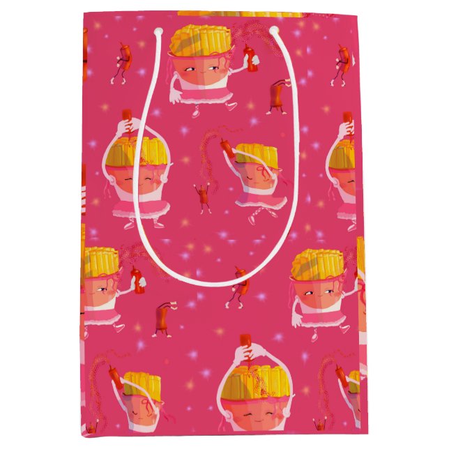 Sacola Para Presentes Média Amo ketchup (Frente)