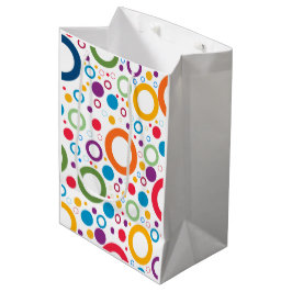 Sacola Para Presentes Média Anéis de Cores Vibrantes