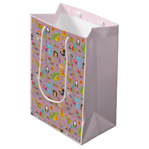 Sacola Para Presentes Média Animais Engraçados Feliz Aniversário   
