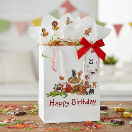 Sacola Para Presentes Média Animais fofos