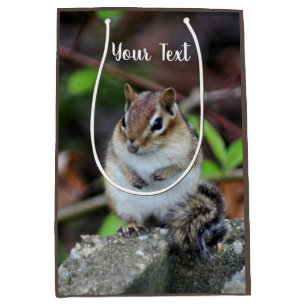 Sacola Para Presentes Média Animais Selvagens De Chipmunk