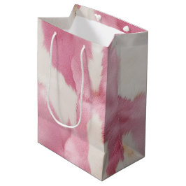 Sacola Para Presentes Média Animal Dourado branco-rosado-rosado