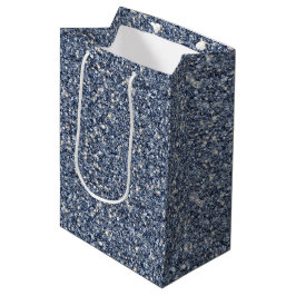 Sacola Para Presentes Média Aniversário Brilho Azul Jeans