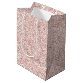 Sacola Para Presentes Média Aniversário Brilho Rosa Rubor