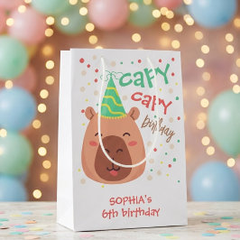 Sacola Para Presentes Média Aniversário capivara capy capy