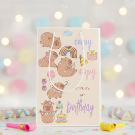 Sacola Para Presentes Média Aniversário capy capy