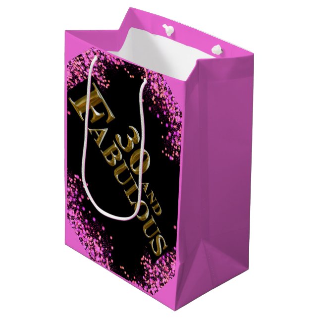 Sacola Para Presentes Média Aniversário de 30 anos (Frente inclinada)