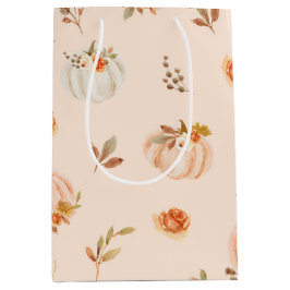 Sacola Para Presentes Média Aniversário de abóboras laranja