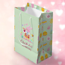 Aniversário de criança de Padrão de Ovo Cor-de-Ros