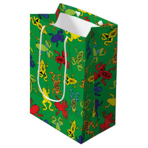 Sacola Para Presentes Média Aniversário de criança de Sapos de árvore