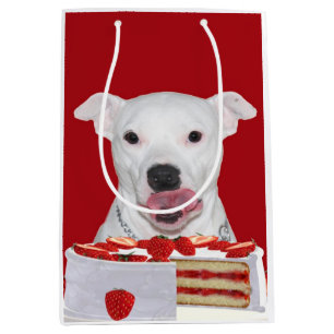 Sacola Para Presentes Média Aniversário de Pitbull