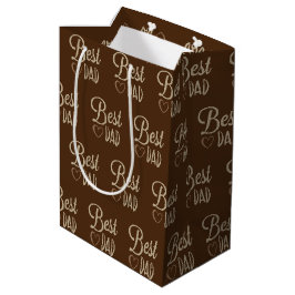 Sacola Para Presentes Média Aniversário do pai em Brown