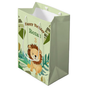 Sacola Para Presentes Média Aniversário do Pequeno Príncipe Leão