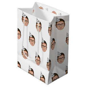 SACOLA PARA PRESENTES MÉDIA ANIVERSÁRIO DO RUTH BADER GINSBURG