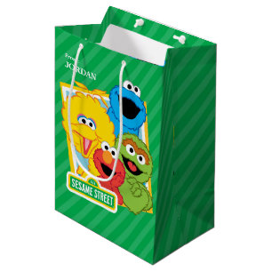 Sacola Para Presentes Média Aniversário do Sésame Street Pals