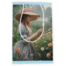 Sacola Para Presentes Média Aniversário Doce 16 Vintage