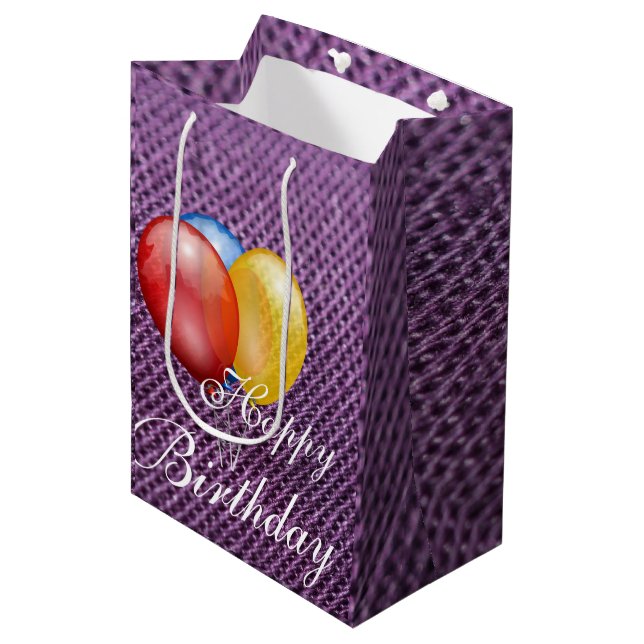 Sacola Para Presentes Média Aniversário Gift Bag - Pequeno, Brilhante (Frente inclinada)