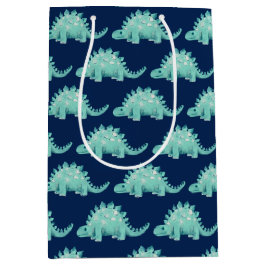 Sacola Para Presentes Média Aniversário Infantil Dinossauro Stegosaurus