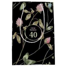 Sacola Para Presentes Média Aniversário Romântico - Floral de Vestuário Rosa P