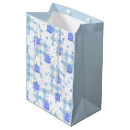 Sacola Para Presentes Média Aniversário Temático de Azul
