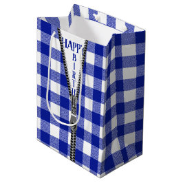 Sacola Para Presentes Média Aniversário Zipper Na Xadrez De Buffalo