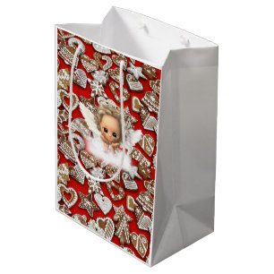 Sacola Para Presentes Média Anjo de Sacos de Presente de Natal