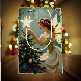 Sacola Para Presentes Média Anjo Encantado Fada Natal