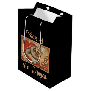 Sacola Para Presentes Média Ano do Dragão Gift Bag