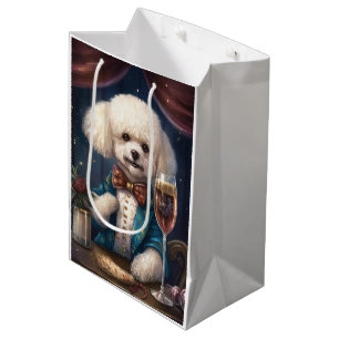 Sacola Para Presentes Média Ano Novo Bichon Frise 