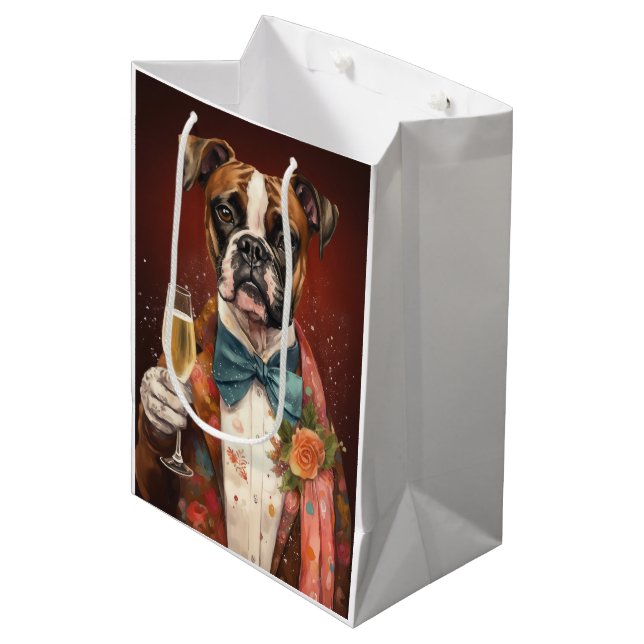 Sacola Para Presentes Média Ano Novo Boxer (Frente inclinada)