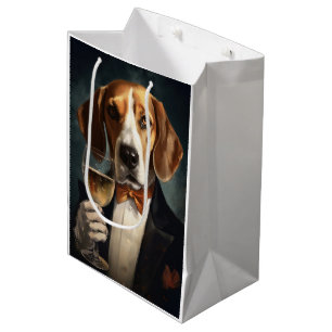 Sacola Para Presentes Média Ano Novo do Foxhound Americano