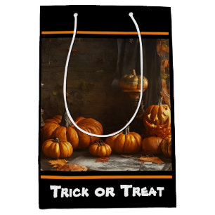 Sacola Para Presentes Média Antiga Coleção de Halloween Feliz