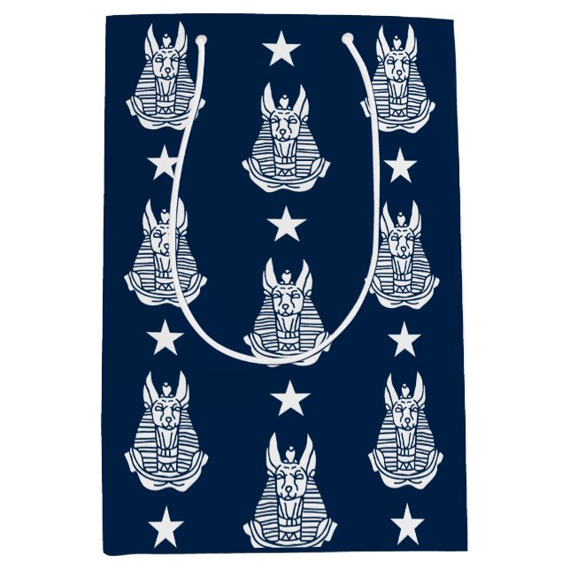 Sacola Para Presentes Média Anubis Antigo Deidade Egípcia (Frente)
