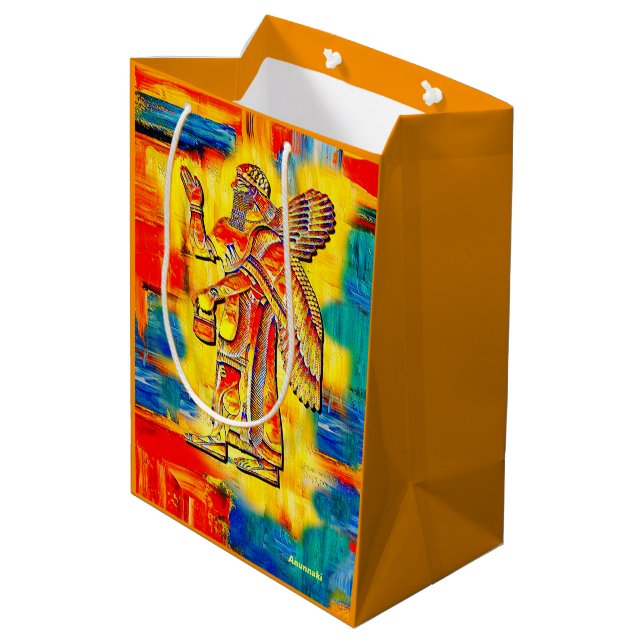 Sacola Para Presentes Média Anunnaki Trabalho de arte Gift Bag (Verso inclinado)