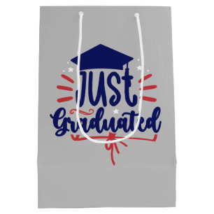 Sacola Para Presentes Média Apenas Vermelho e Azul Graduados