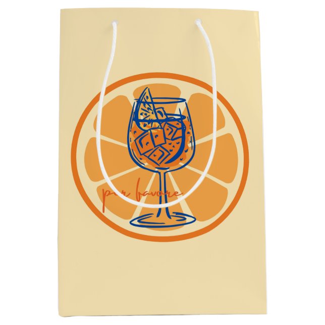 Sacola Para Presentes Média Aperol Por Favor (Frente)