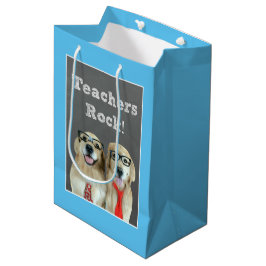 Sacola Para Presentes Média Apreciação do professor do golden retriever