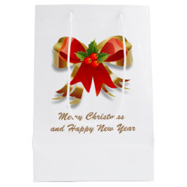 Sacola Para Presentes Média Arco de Natal - Saco do Presente