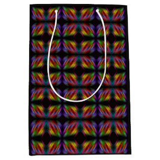 Sacola Para Presentes Média Arco-íris desfocado